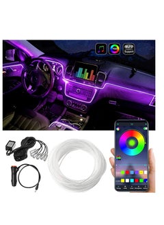 ليموس أضواء شريط LED للسيارة ، متعددة الألوان مع 6 في 1 RGB أضواء داخلية للسيارة ، 8 أمتار  - Image 1
