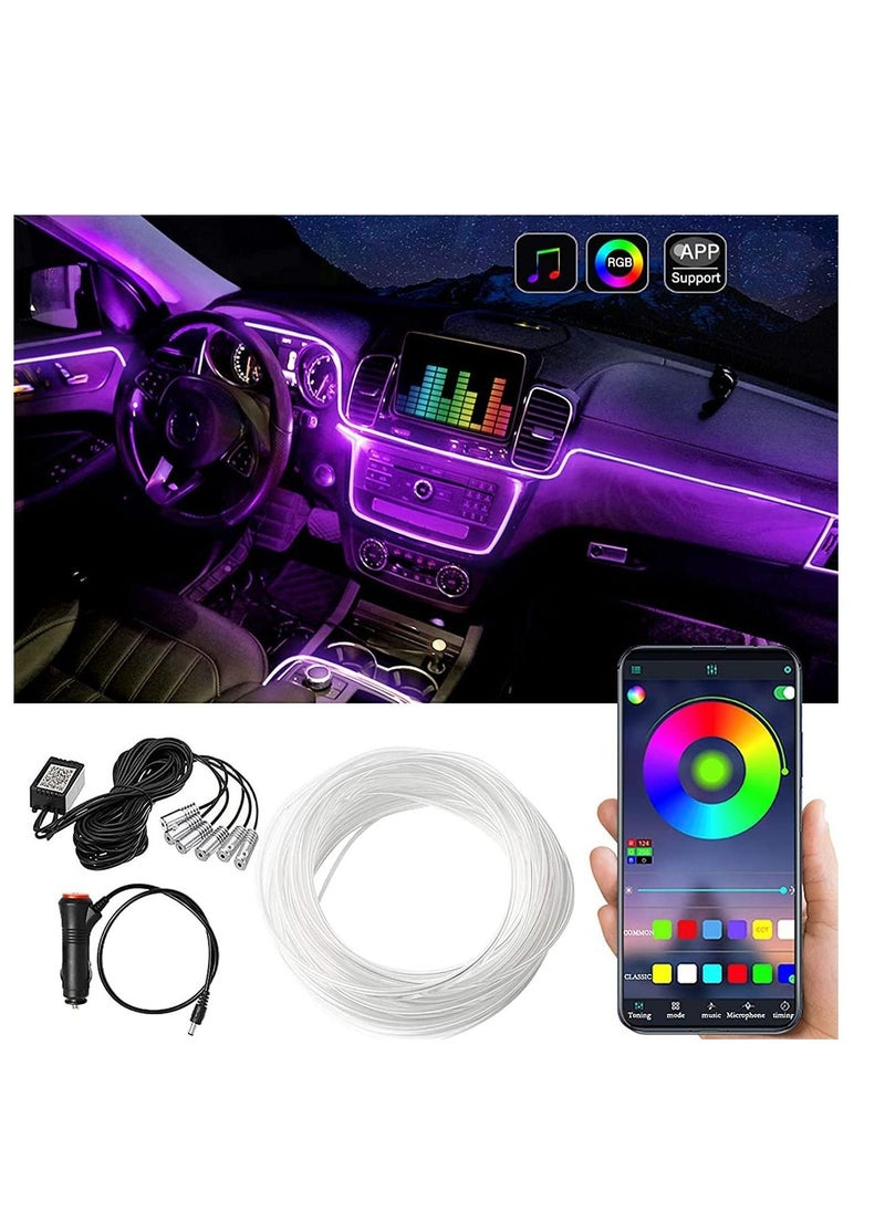 ليموس أضواء شريط LED للسيارة ، متعددة الألوان مع 6 في 1 RGB أضواء داخلية للسيارة ، 8 أمتار  - Image 1