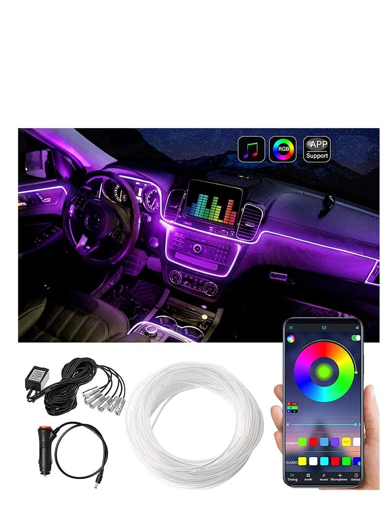 ليموس أضواء شريط LED للسيارة ، متعددة الألوان مع 6 في 1 RGB أضواء داخلية للسيارة ، 8 أمتار  - Image 5