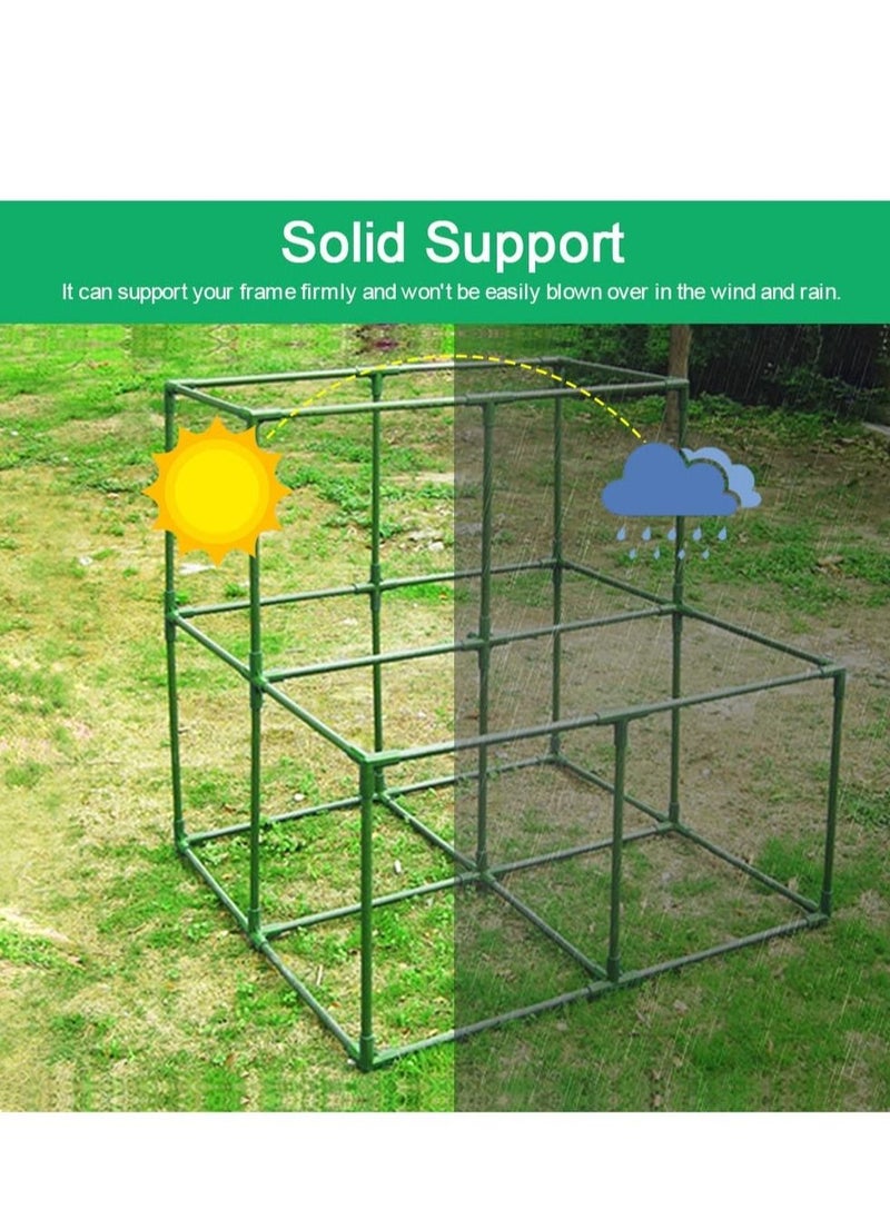 Y&D - 12 PCS Fitting, 16mm 4Pcs 4 Way Heavy Duty Greenhouse Frame Connectors & 8Pcs 3 Connector, Suitable for Gardening Connectors, Grape Trellis Sunscreen Shed - Image 1