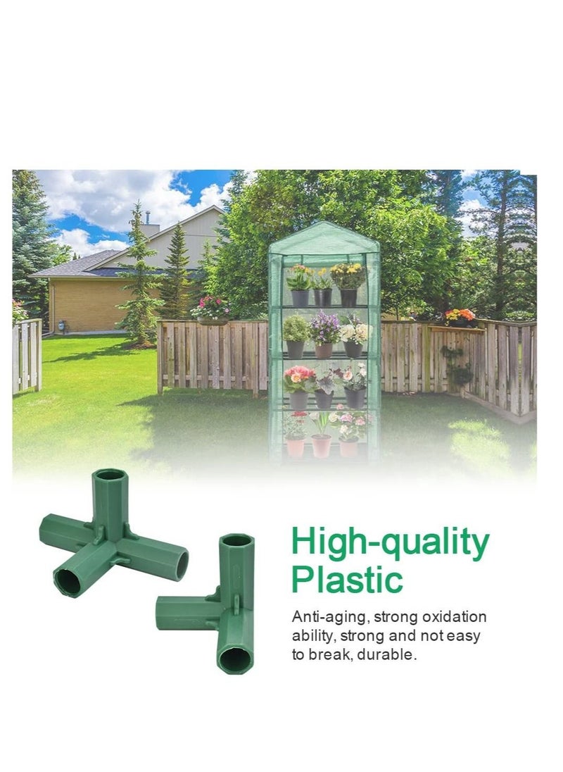 Y&D - 12 PCS Fitting, 16mm 4Pcs 4 Way Heavy Duty Greenhouse Frame Connectors & 8Pcs 3 Connector, Suitable for Gardening Connectors, Grape Trellis Sunscreen Shed - Image 1