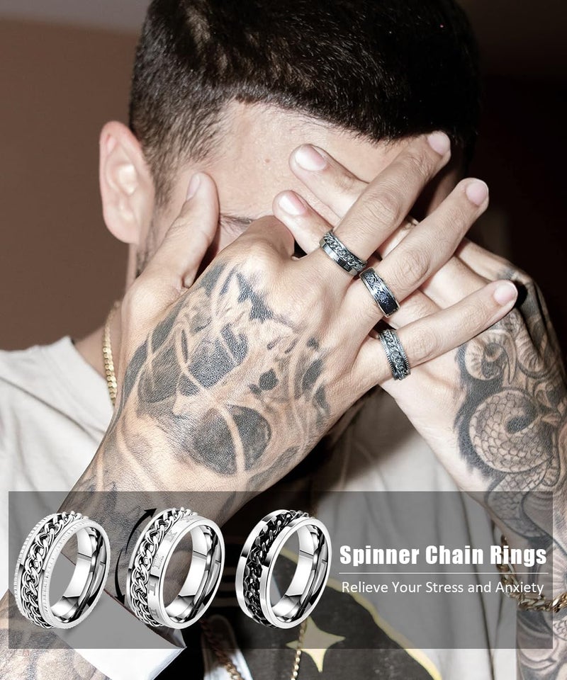 REVOLIA 16PCS Silver Rings for Men Stianless Steel Band Rings for Men Women Simple Engagement Wedding Promise Rings Set 10 - Image 3