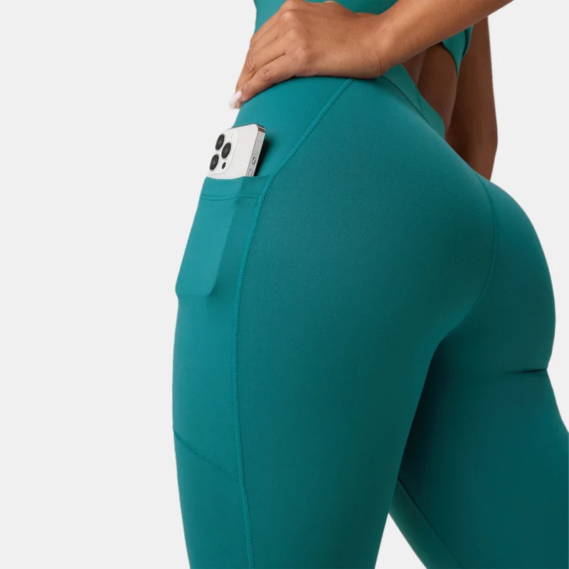 Fabletics Green Women's On-The-Go PowerHold Training Leggings for Women | Best Price UAE
