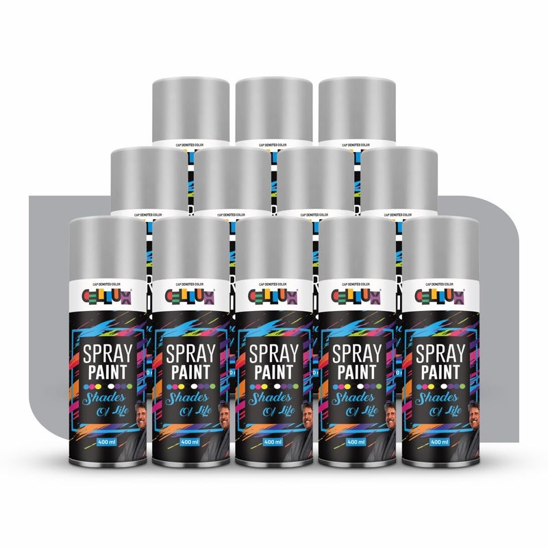 Cellux 2X Ultra Cover Zinc Spray Paint | DIY, Quick Drying with Premium Gloss Finish for Metal, Wood, Wall & Other Surfaces - 400 ML - Pack of 2 with 2 Masking Tape Rolls - Image 5