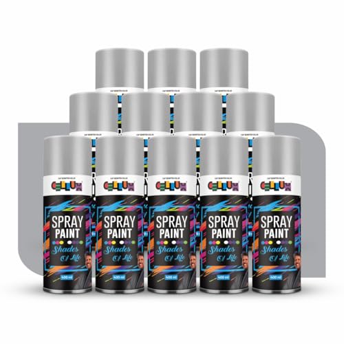 Cellux 2X Ultra Cover Zinc Spray Paint | DIY, Quick Drying with Premium Gloss Finish for Metal, Wood, Wall & Other Surfaces - 400 ML - Pack of 2 with 2 Masking Tape Rolls - Image 1