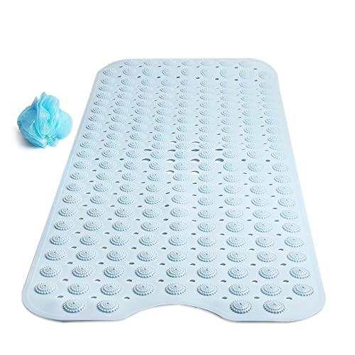 WENGTY Extra Long Bath Mats, Shower Mats Non-Slip Mats for Bathroom Home (Sky Blue (100 x 40 cm)) - Image 2
