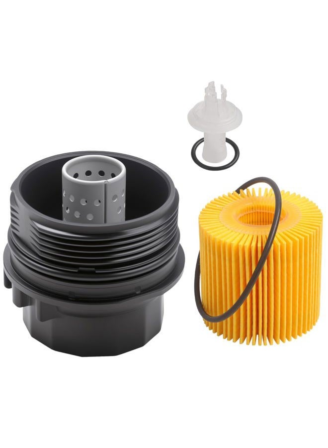 Dtomi 1.8L Engine Oil Filter Cap Assembly Compatible With Toyota Lexus Scion Vehicle Prius V, Prius Plug In, Prius, Matrix, Corolla iM,xD, CT200h Replace# 15620-37010, 19185631, 04152-37010, 04152-YZZA6 - Image 1