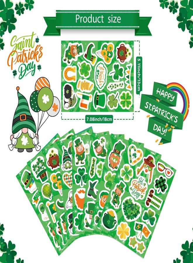 DUJAA 324PCS St. Patrick's Day Stickers - Shamrock Stickers for Kids Leprechaun Clover Hat Irish Day Themed Party Holiday Stickers St Patricks Day Gifts St Patricks Day Party Favors Accessories Decorations - Image 2