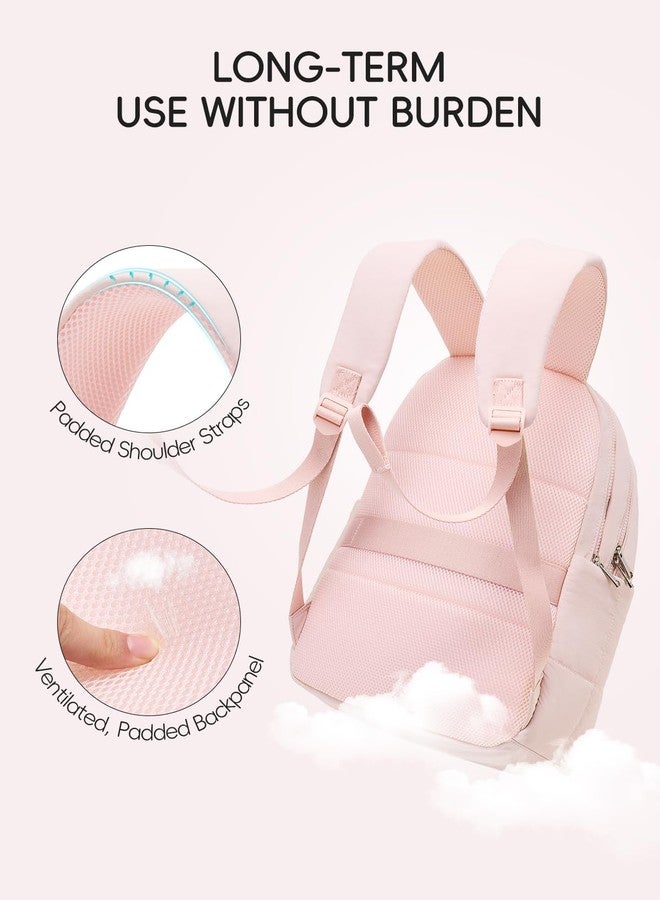 WESTBRONCO Mini Backpack for Women Nylon Small Fashion Backpacks Purse Puffer Lightweight Backpacks for Travel, Shopping, Large-pink, 15.9 x 11.8 x 6.1 inches, Quilted - Image 5