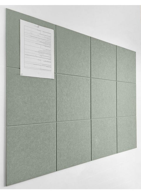 Large Cork Board Alternative 47X35 12 Pack Felt Wall Tiles With Safe Removable Adhesive Tabs Cork Boards For Walls Pin Board Tack Board Cork Board 48 X 36 For Home Office Sage