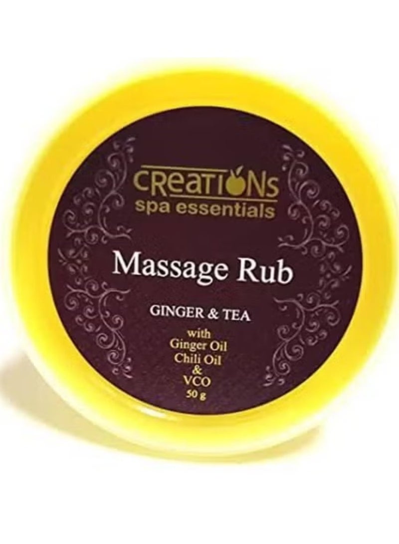 Massage Rub Spa Essentials Ginger & Tea ,50g