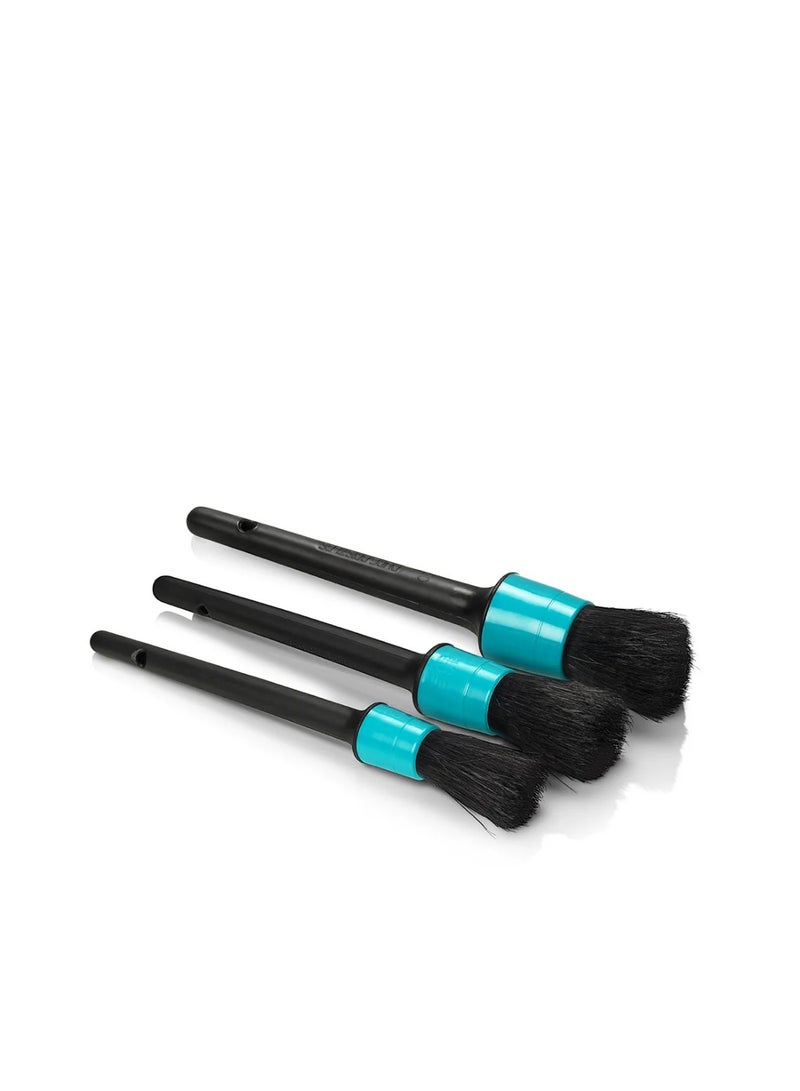 أوتو فينيس مجموعة فرش أوتو فينيس ثلاثية التفاصيل - فرش ناعمة فاخرة من ثلاث قطع لتنظيف السيارات من الداخل والخارج | آمنة للاستخدام على فتحات التهوية، والشعارات، والعجلات، والزخارف، والشعارات، والأسطح الحساسة - Image 1