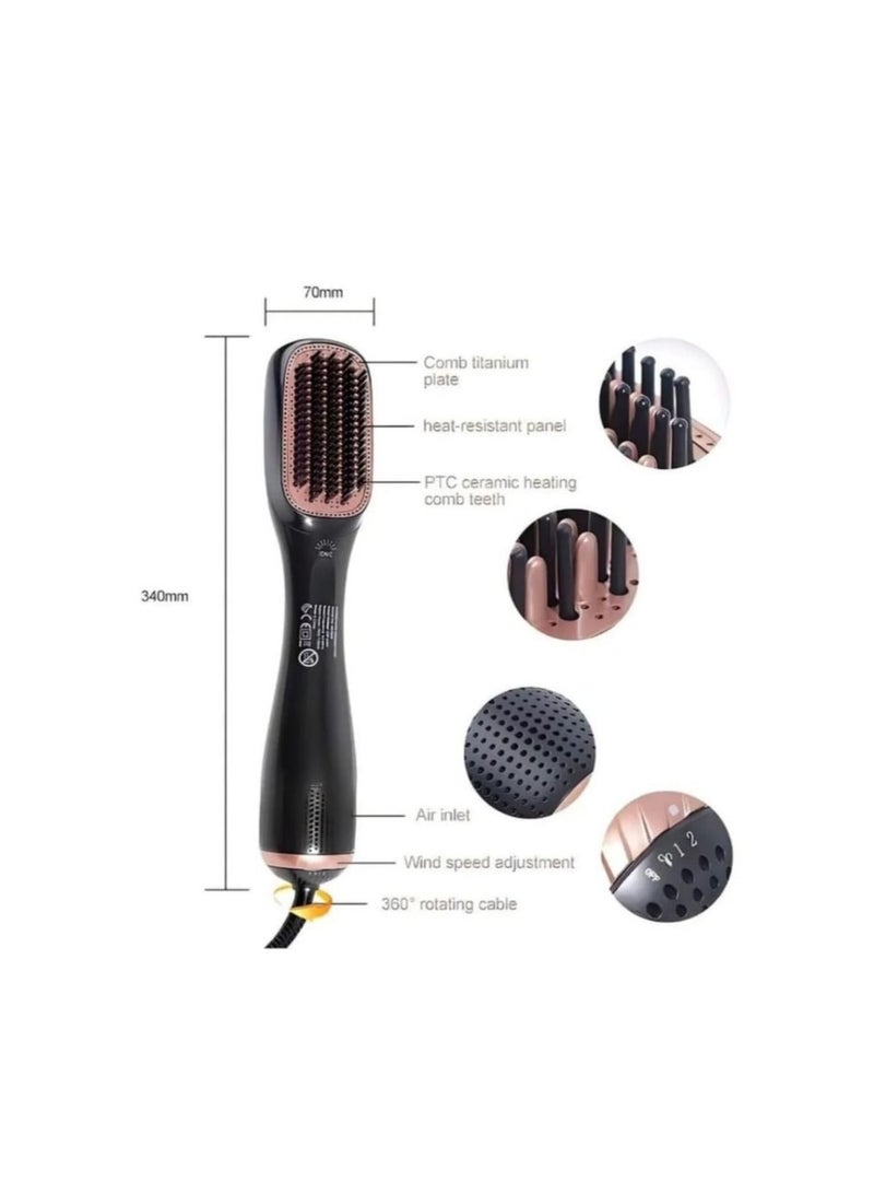 JOY CARE Joy Professional Hair Dryer Brush 2 In 1 Negative Ion Blow Dryer Straightening Brush Hot Air Styling Comb Electric Hair Straightener Styler - Image 5