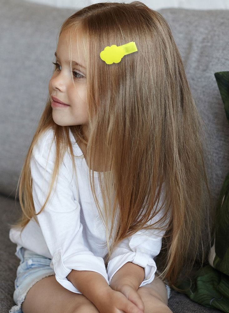 CATANES 6 Packs For Hair Clips Cloud Ornaments Colourful Flatback Polymer Rainbow Cloud Clips - Image 4