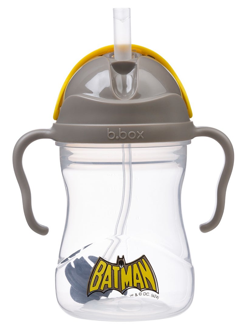 b.box كوب سبيبي مضاد للتسرب من ب.بوك مع قشة موزونة | 240 مل (8.1 أونصة سائلة) | خالي من BPA | مقابض سهلة الإمساك | للأطفال والرضع – باتمان - Image 2
