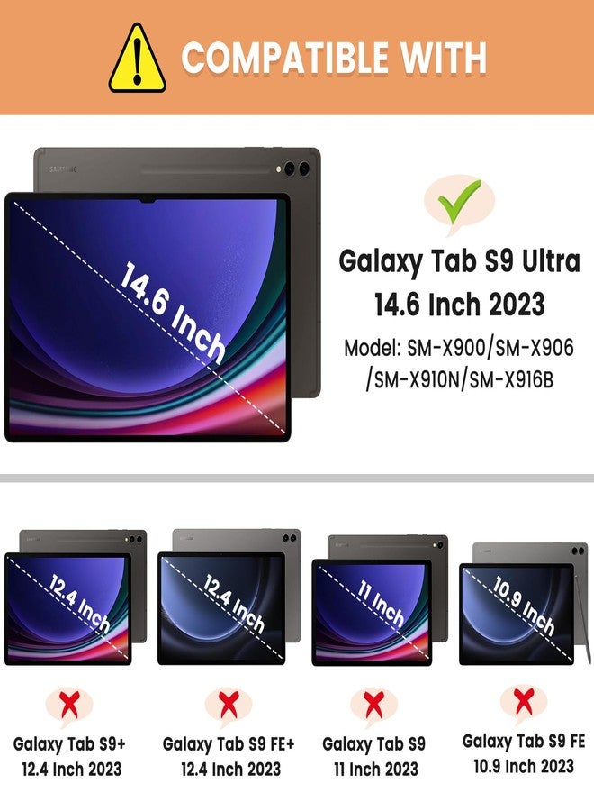 INFILAND Case for Samsung Galaxy Tab S9 Ultra 14.6 Inch 2023 Release [SM-X910/916/918], Multi-Angle Stand Case for Galaxy Tab S9 Ultra, [Auto Sleep/Wake Function], Black - Image 2