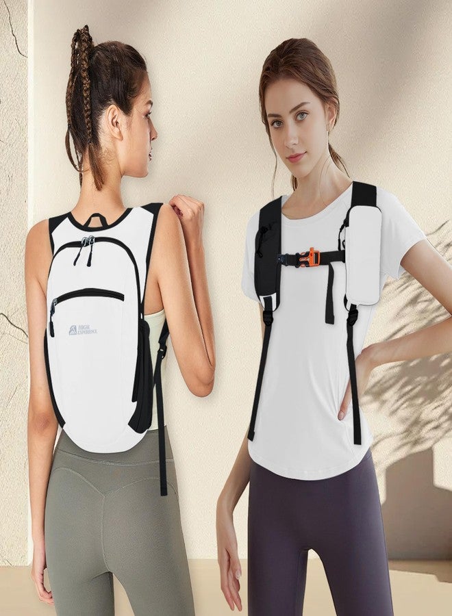 HIGH EXPERIENCE Hiking Backpack 10L Small Daypack Lightweight Packable Hiking Travel Foldable Water Resistan for Women Men (White) - Image 2