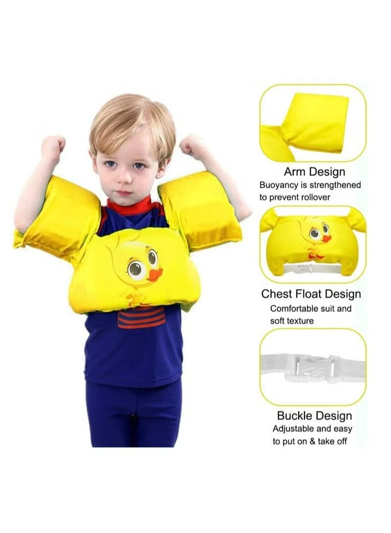 Generic Swimming Arm Bands Float Vest, Swimming Float Vest, Swim Training Jacket, Arm Bands Kids For Girls and Boys 2-6 Year 0ld to Swim-Yellow  - Image 2