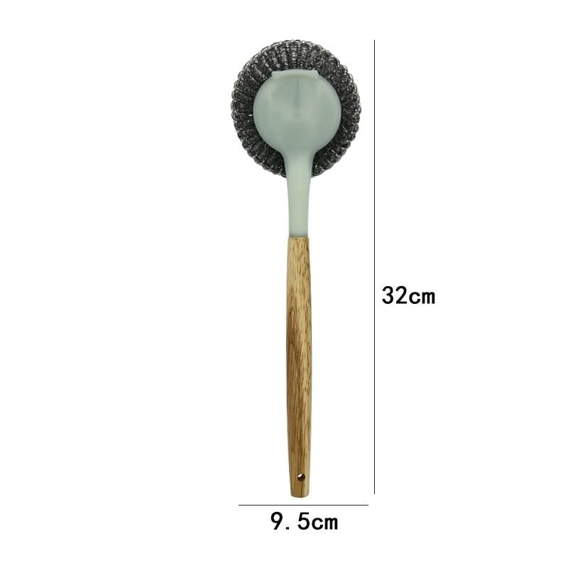 Brikipth Brikipth Pot Brush Long Handle Kitchen Cleaning Brush Dishwashing Brush Pans and Pots Brush Kitchen Sink Countertop Scrub Brush Cleaning Supplies Cleaning Tool Ready for School - Image 2