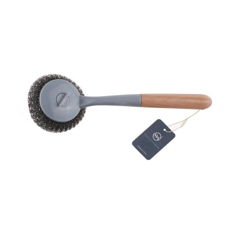 Brikipth Brikipth Pot Brush Long Handle Kitchen Cleaning Brush Dishwashing Brush Pans and Pots Brush Kitchen Sink Countertop Scrub Brush Cleaning Supplies Cleaning Tool Ready for School - Image 1