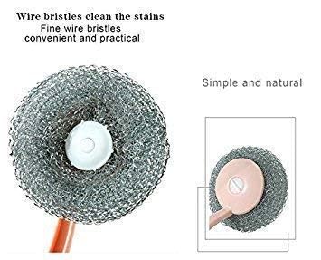 Brikipth Brikipth Pot Brush Long Handle Kitchen Cleaning Brush Dishwashing Brush Pans and Pots Brush Kitchen Sink Countertop Scrub Brush Cleaning Supplies Cleaning Tool Ready for School - Image 4