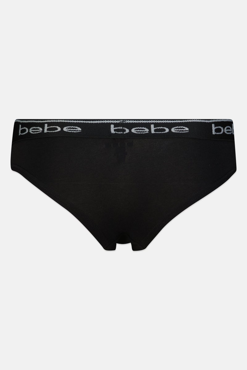 bebe Women 3 Pcs Brand Logo Cheeky Panty, Multicolor - Image 3