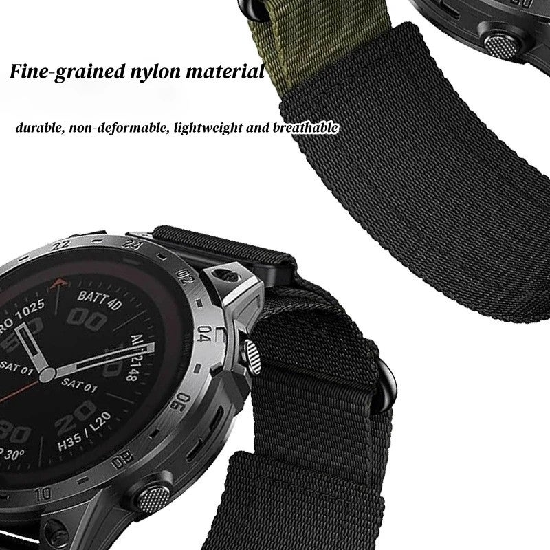 Bluejw 22mm 26mm Quick Fit Replacement Wrist Bracelet Fabric Nylon Sport Strap Band for Garmin Fenix 8 E 7 6 6X 5 6 Pro – Durable, Comfortable & Easy to Install - Image 4