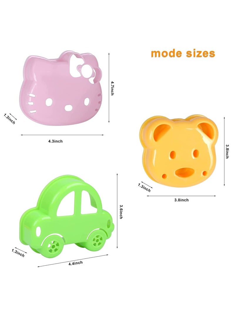 Mmmon - 3 Pack Sandwich Cutter and Sealer,Shape Sandwich Cutter and Sealer,Uncrustable Sandwich Maker,Cut and Seal,Great for Lunchbox and Bento Box,Breakfast lunch for Adults and Children - Image 1