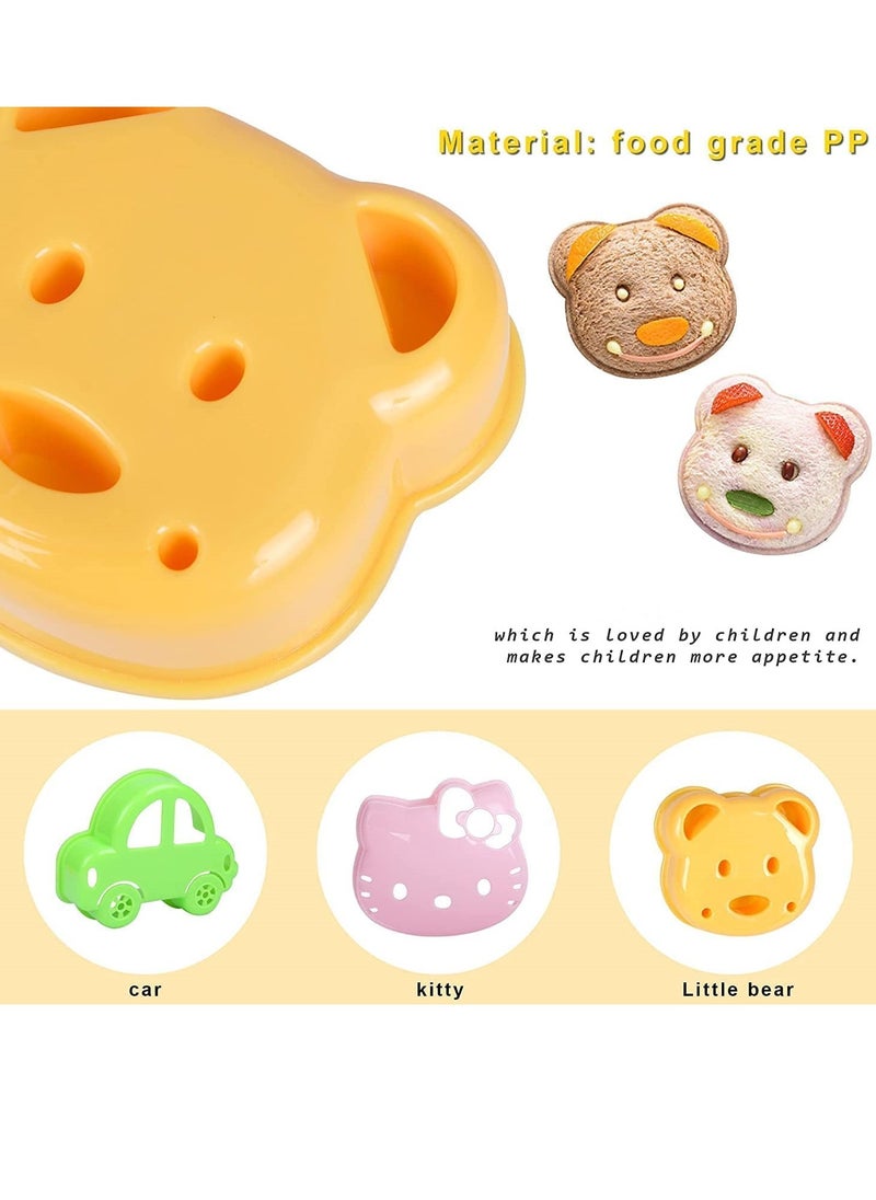 Mmmon - 3 Pack Sandwich Cutter and Sealer,Shape Sandwich Cutter and Sealer,Uncrustable Sandwich Maker,Cut and Seal,Great for Lunchbox and Bento Box,Breakfast lunch for Adults and Children - Image 1