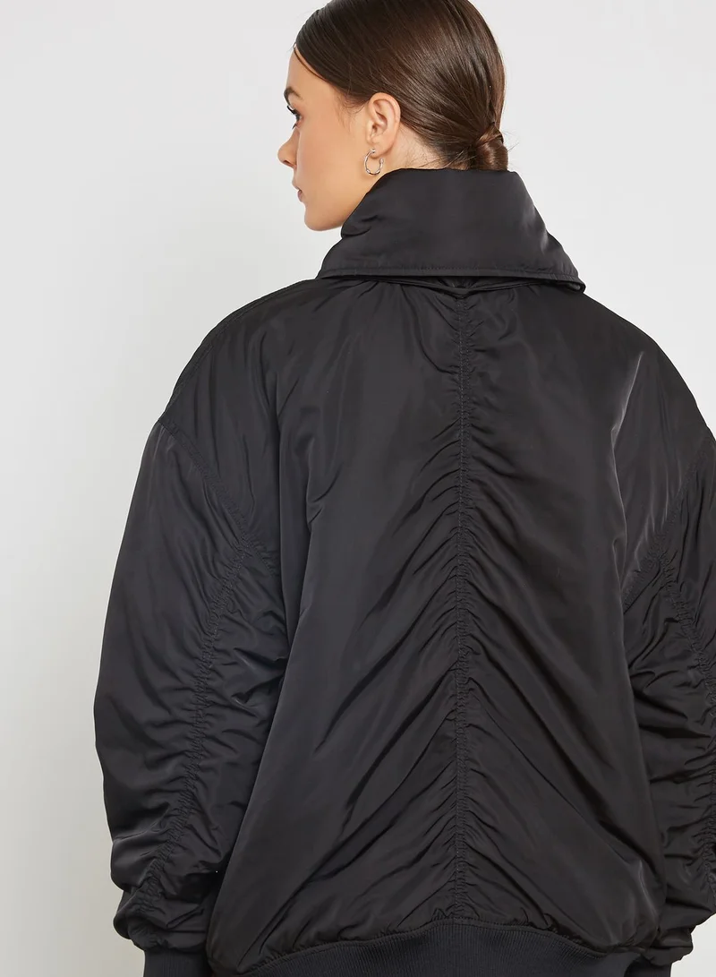 Cheap Monday Quilted Bomber Jacket & Scarf