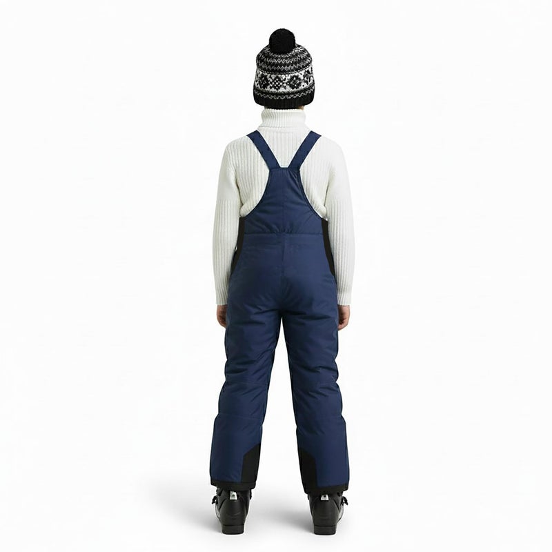 Arctic Quest Boys Classic Snow Bib Ski Pants Overalls Winter Snowsuit Water-Resistant Windproof Outdoor Rain Bib, Pure Navy, 5-6 - Image 3