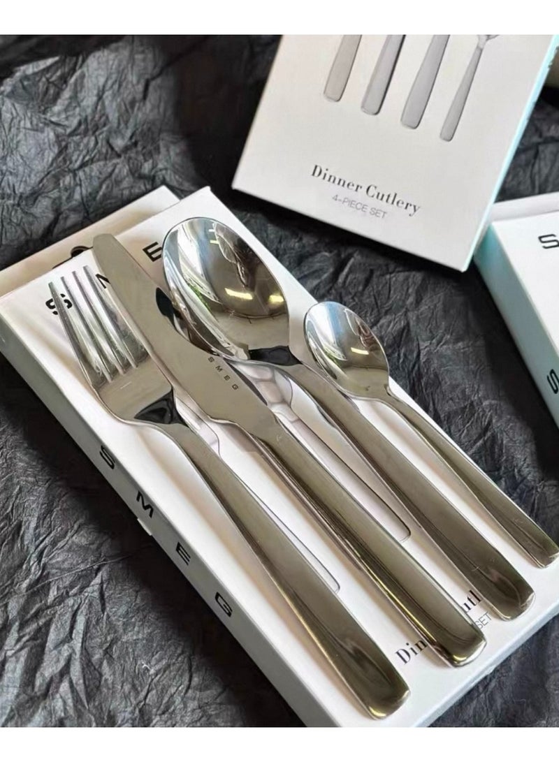 SMEG high-end kitchen tableware four-piece stainless steel western-style set - Image 4