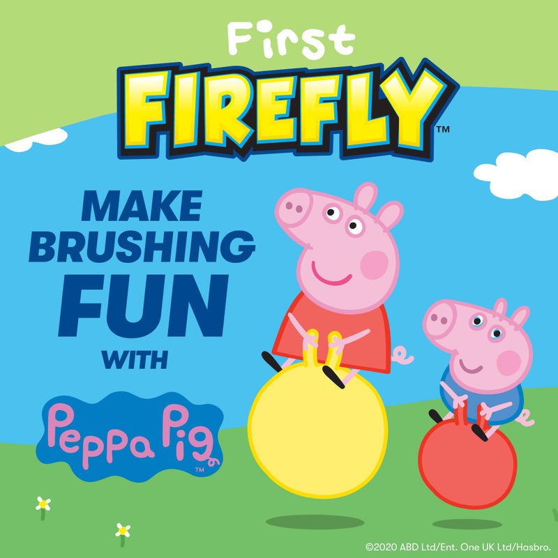 Firefly First Firefly Peppa Pig Training Kit, Light Up Toothbrush with Extra Soft Bristles and Natural Strawberry Flavor Training Toothpaste, 1.75 oz - Image 2