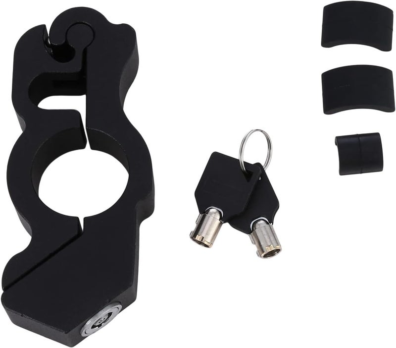 cheekyglo Motorcycle Handlebar Lock Aluminum Alloy Anti Theft Motorcycles Scooters Bike Alarm Brake Handlebar for Easy Storage & Transporting,Black - Image 1