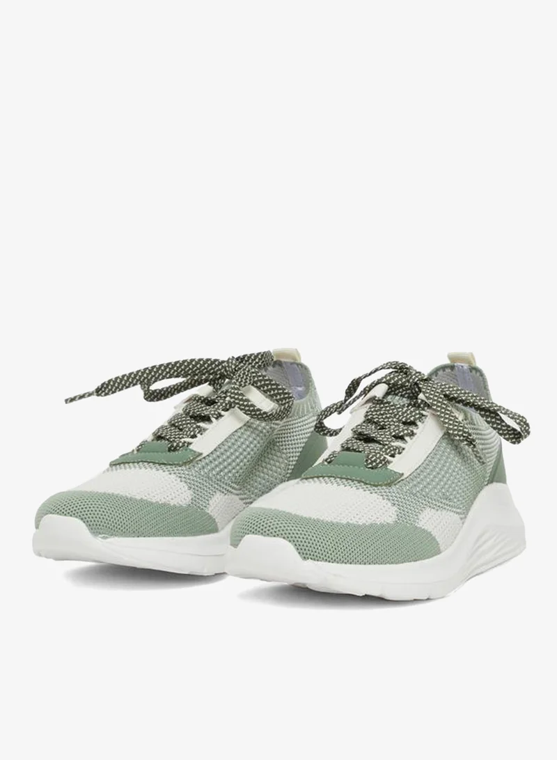 Styli Textured Mesh Lace Up Sneakers