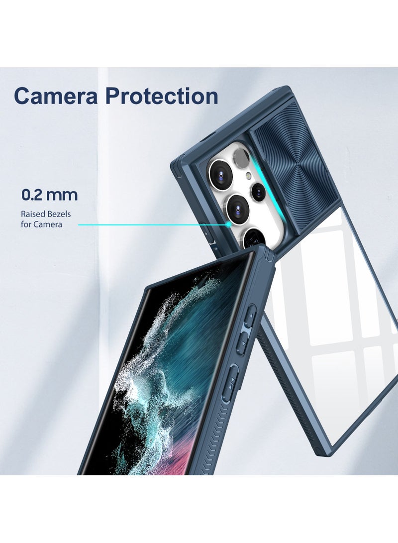 Samsung Galaxy S24 Ultra 5G Case with Camera Cover,TPU Protective Hard Back&Soft Bumper, Shockproof Upgraded,Full Body Clear Phone Cover for Galaxy S24 Ultra 5G (Galaxy S24 Ultra, Blue) - Image 5