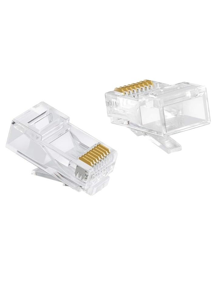 موصل Cat6 RJ45 غير محمي 100 قطعة شفاف - Image 2