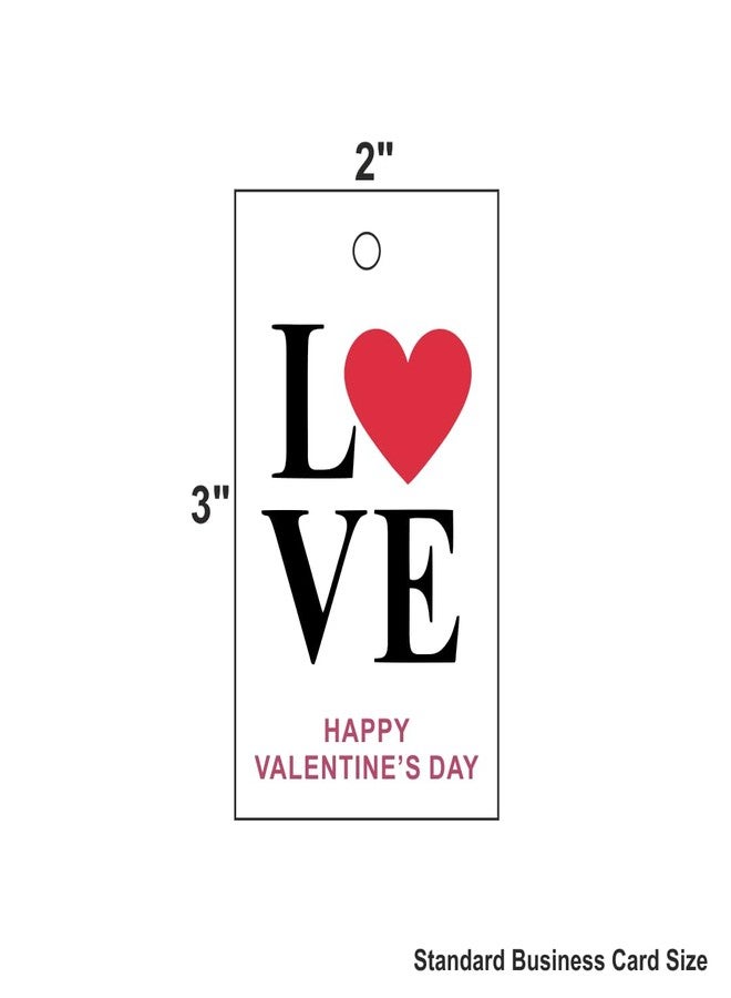 MUDRAK PRINTS Valentine's Day Gift Tags, 3.5 x 2 inch, Red Heart Design, Set of 30, Matte Finish, for Gifts, Packaging, Decoration, DIY Projects, etc. (30) - Image 2