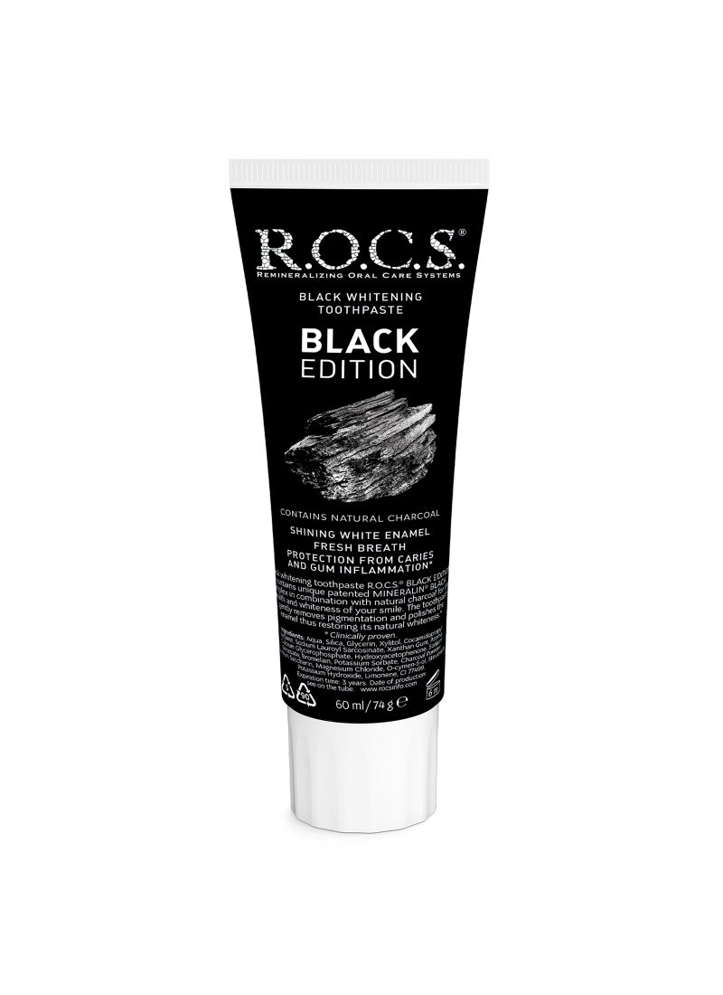 R.O.C.S Black Whitening Edition Toothpaste 74g - Image 4