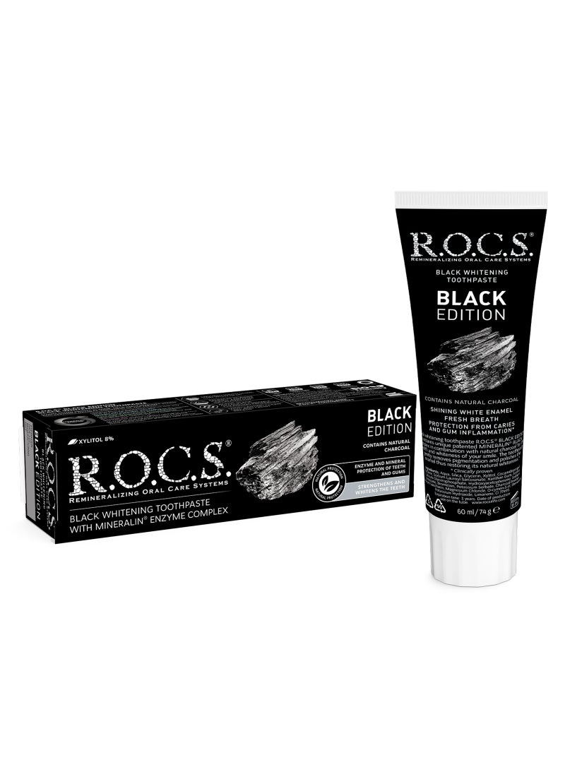 R.O.C.S Black Whitening Edition Toothpaste 74g - Image 2