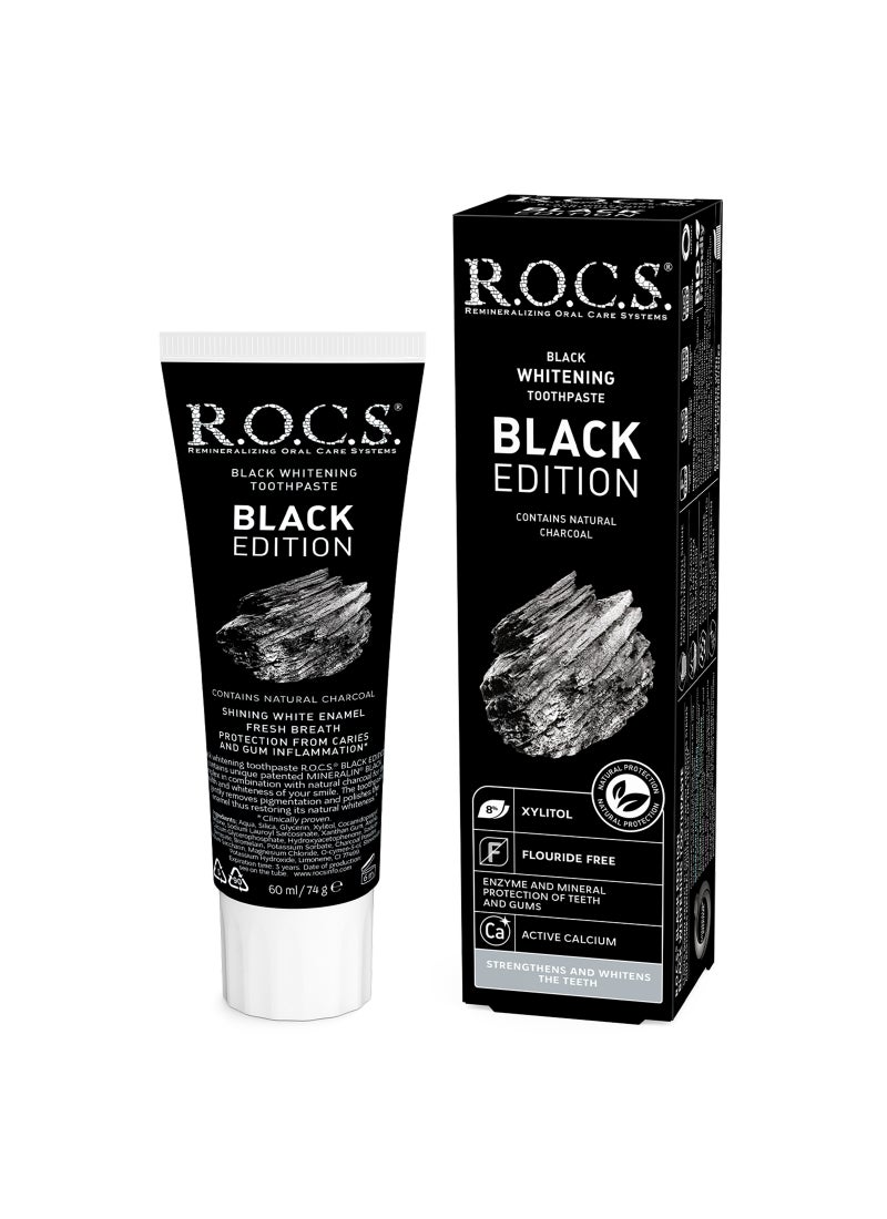 R.O.C.S Black Whitening Edition Toothpaste 74g - Image 1
