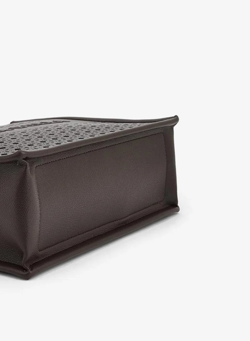 Flora Bella By Shoexpress BROWN Flora Bella Laser Cut Tote Bag With Detachable Strap for Women | Best Price UAE