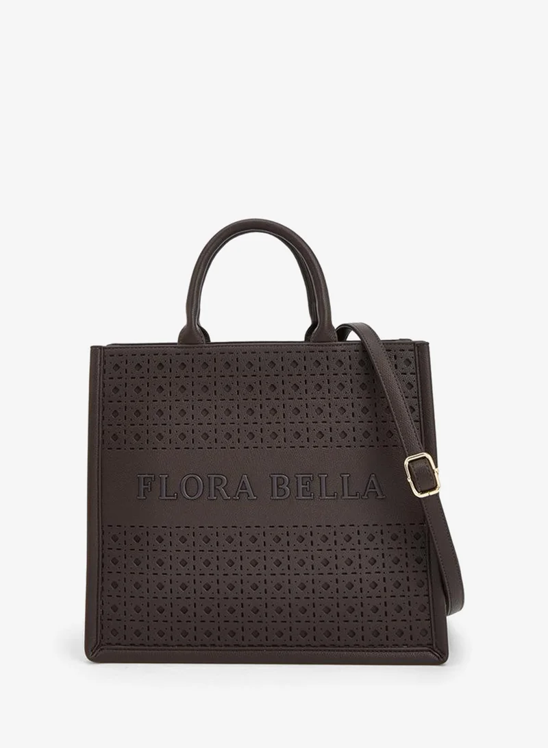 Flora Bella Laser Cut Tote Bag With Detachable Strap