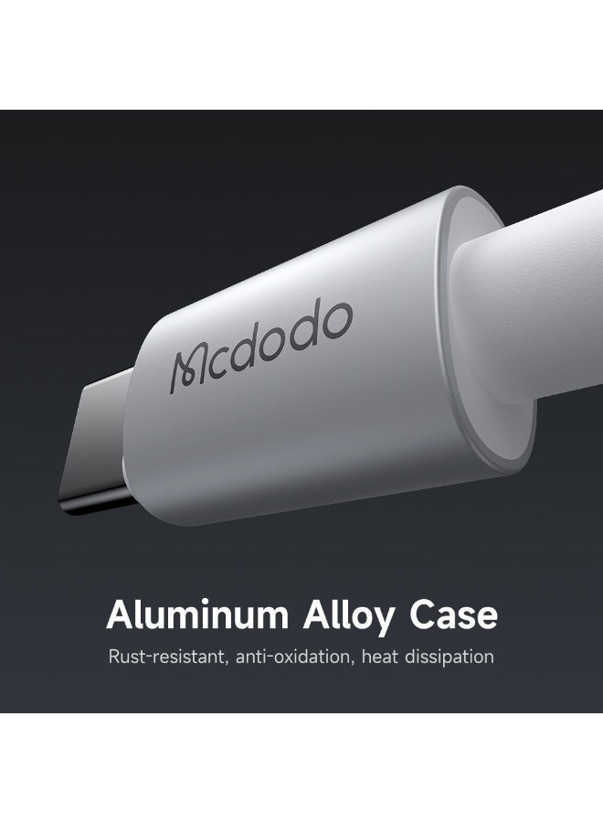 MCDODO CA-6892 USB-C Transparent Cable with Charging Light 1.2m white - Image 4