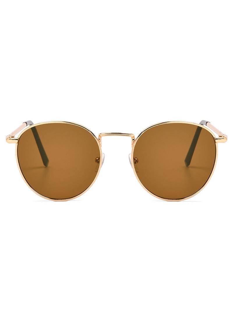 Distinctive Sunscreen Sunglasses With Round Metal Frame - Image 1