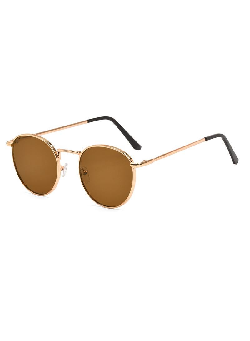 Distinctive Sunscreen Sunglasses With Round Metal Frame - Image 2