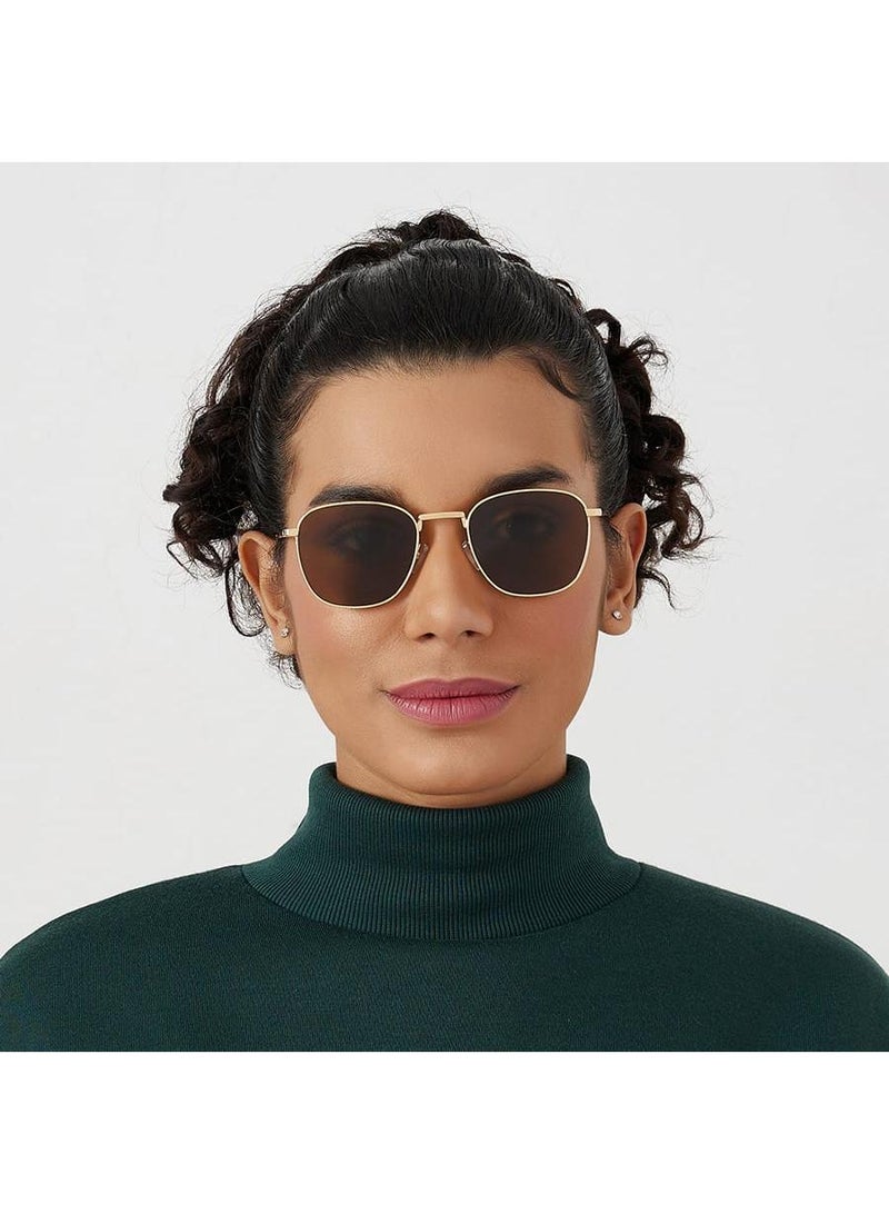 Distinctive Sunscreen Sunglasses With Round Metal Frame - Image 4