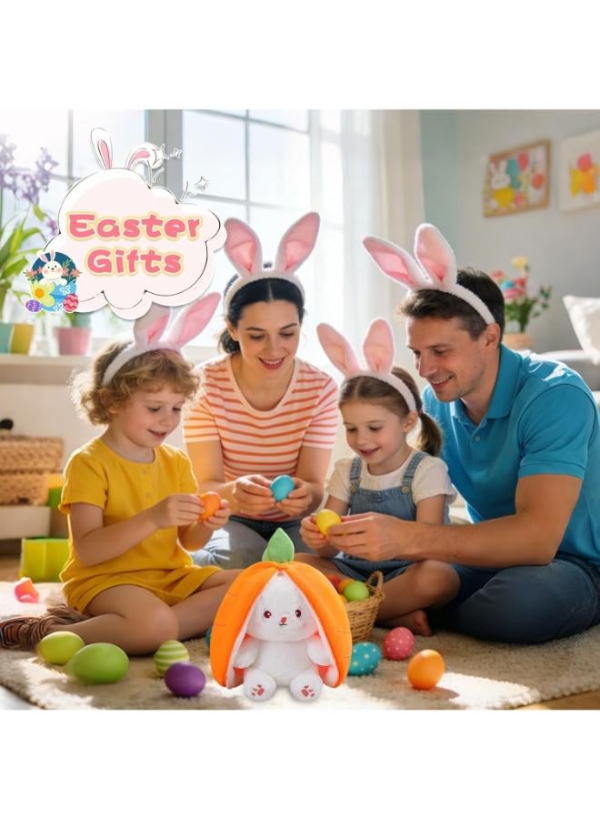 Zain MIAODAM Reversible Carrot Bunny Stuffed Animal, Carrot Rabbit Ears Zip Plush Stuffed, Fruit Bunny Plush in A Carrot, Fluffy Rabbit Plushies Funny Hide Seek Bunny Toy for Girls Gifts Girlfriend - Image 3