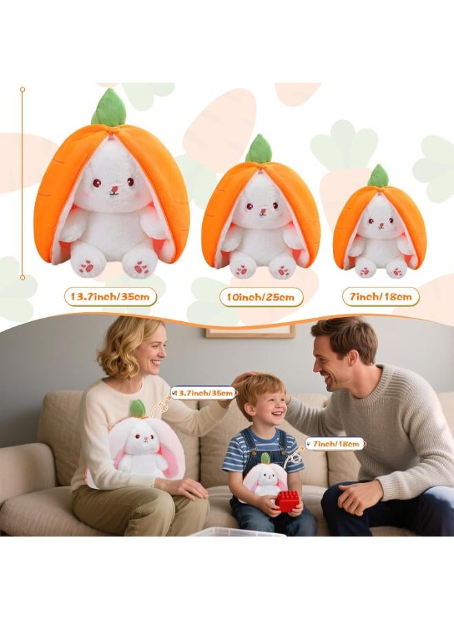 Zain MIAODAM Reversible Carrot Bunny Stuffed Animal, Carrot Rabbit Ears Zip Plush Stuffed, Fruit Bunny Plush in A Carrot, Fluffy Rabbit Plushies Funny Hide Seek Bunny Toy for Girls Gifts Girlfriend - Image 1