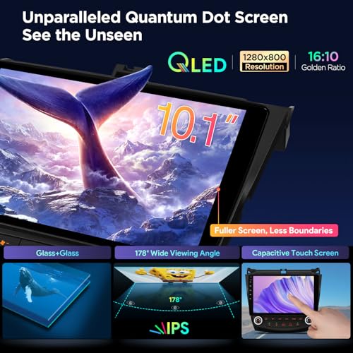 Xtrons إكس ترونز لراديو هوندا أكورد 2003 2004 2005 2006 2007، أندرويد 14 كوالكوم أوكتا كور 8GB+256GB، ستيريو سيارة بشاشة تعمل باللمس QLED مقاس 10.1 بوصة، نظام ملاحة GPS، بلوتوث، DSP، كار بلاي، أندرويد أوتو - Image 3